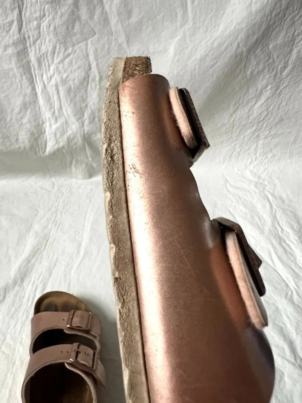Birkenstock sandals Arizona rose gold EU 31 kids size 13 birko flor slides pink